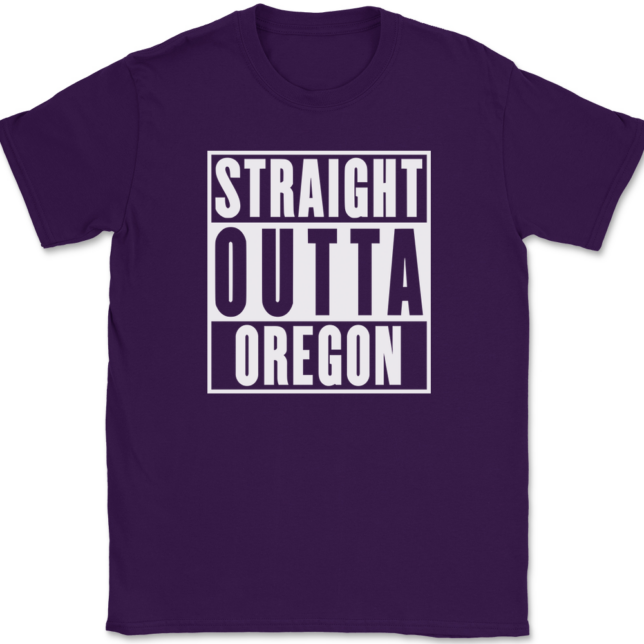 Straight Outta Oregon T-Shirt Mens Tee - Image 8
