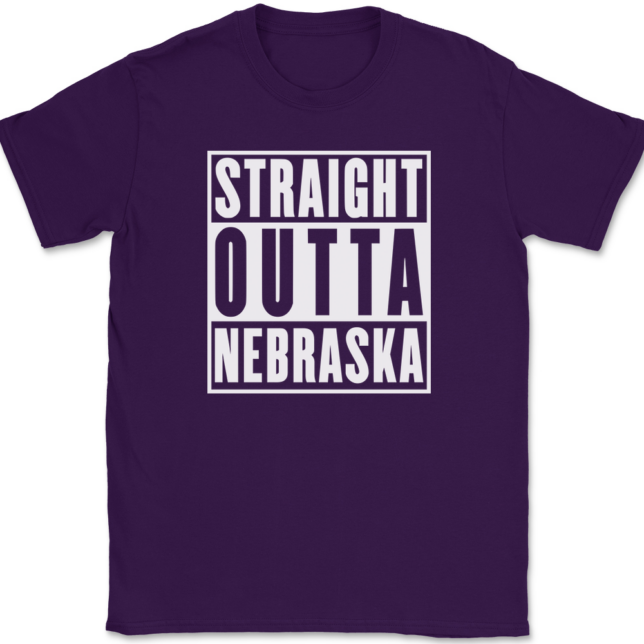 Straight Outta Nebraska T-Shirt Mens Tee - Image 8