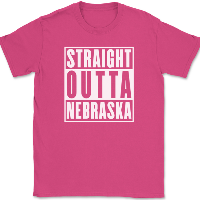 Straight Outta Nebraska T-Shirt Mens Tee - Image 9