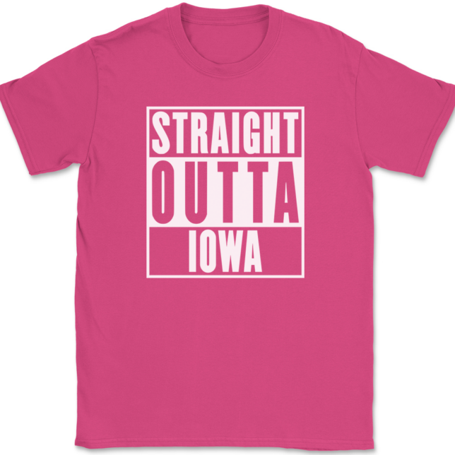 Straight Outta Iowa T-Shirt Mens Tee - Image 9