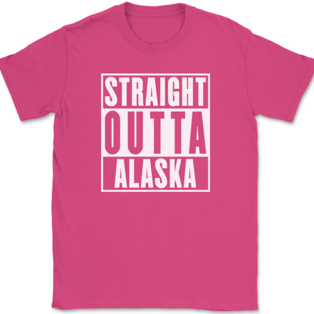 Straight Outta Alaska T-Shirt Mens Tee - Image 9