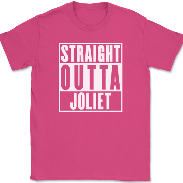 Straight Outta Joliet Illinois IL T-Shirt Mens Tee - Image 9