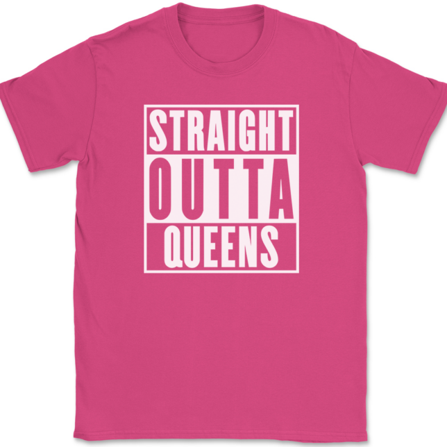 Straight Outta Queens New York NY T-Shirt Mens Tee - Image 9