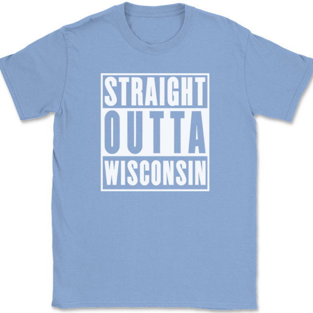 Straight Outta Wisconsin T-Shirt Mens Tee - Image 10