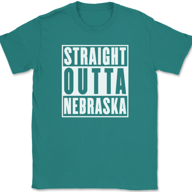 Straight Outta Nebraska T-Shirt Mens Tee - Image 11
