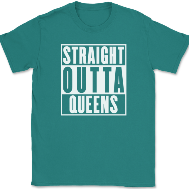 Straight Outta Queens New York NY T-Shirt Mens Tee - Image 11