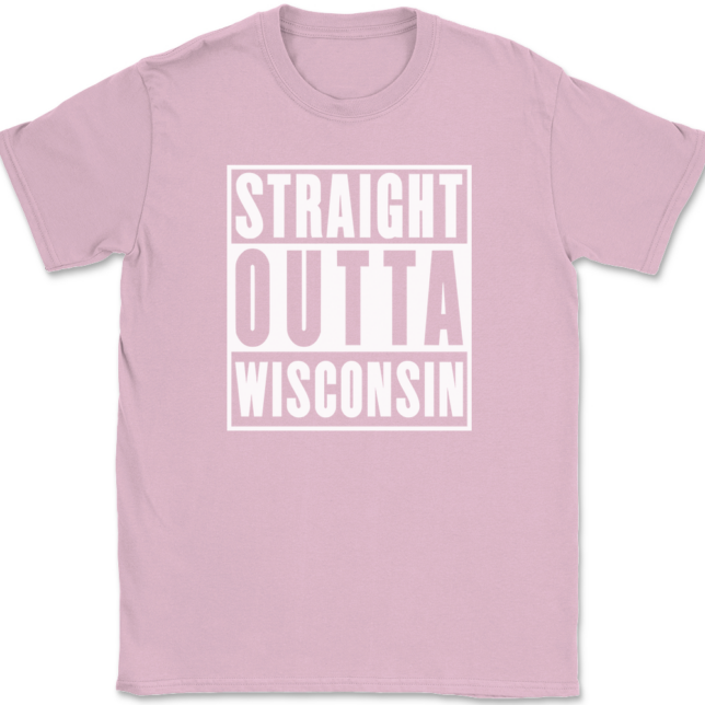 Straight Outta Wisconsin T-Shirt Mens Tee - Image 12