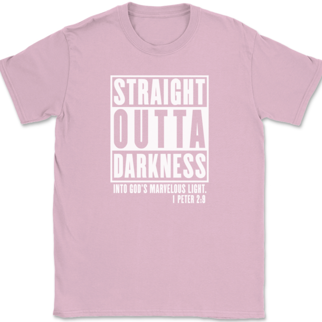 Straight Outta Darkness Into Gods Marvelous Light T-Shirt Mens Tee - Image 12