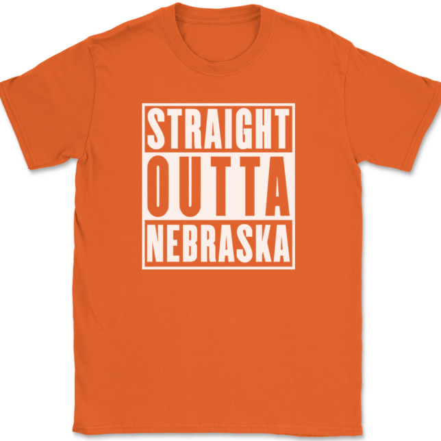 Straight Outta Nebraska T-Shirt Mens Tee - Image 13