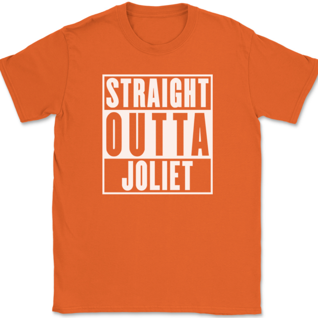 Straight Outta Joliet Illinois IL T-Shirt Mens Tee - Image 13