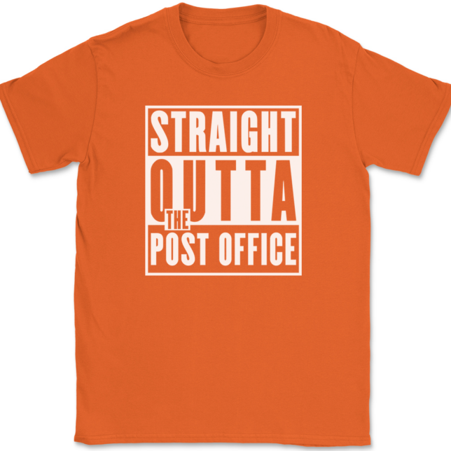 Straight Outta The Post Office T-Shirt Mens Tee - Image 13
