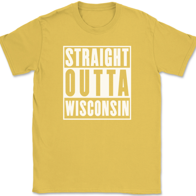 Straight Outta Wisconsin T-Shirt Mens Tee - Image 14