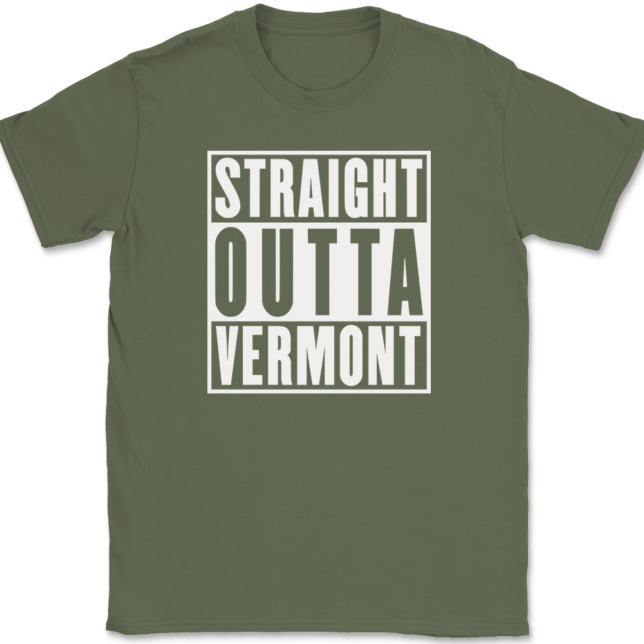 Straight Outta Vermont T-Shirt Mens Tee - Image 15