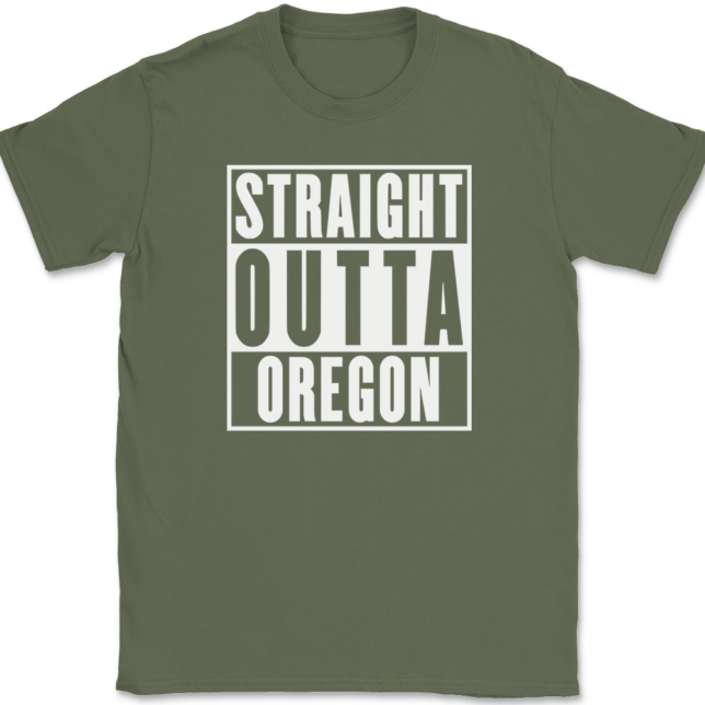 Straight Outta Oregon T-Shirt Mens Tee - Image 15