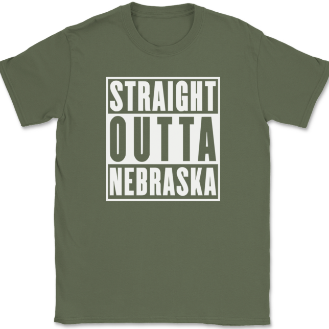 Straight Outta Nebraska T-Shirt Mens Tee - Image 15