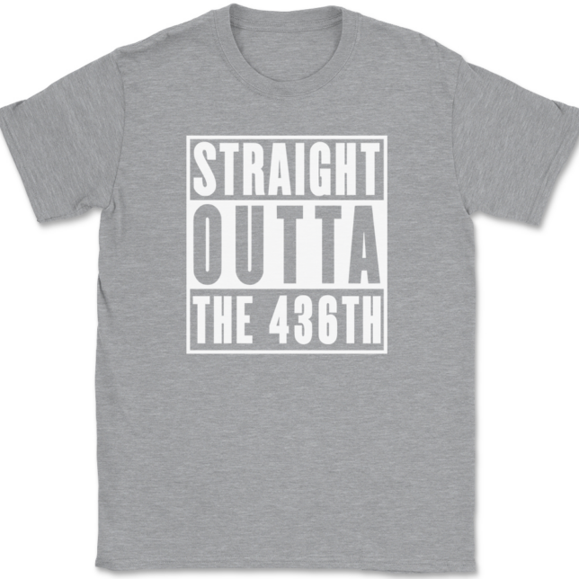 Straight Outta The 436TH Airlift Wing AF T-Shirt Mens Tee - Image 2