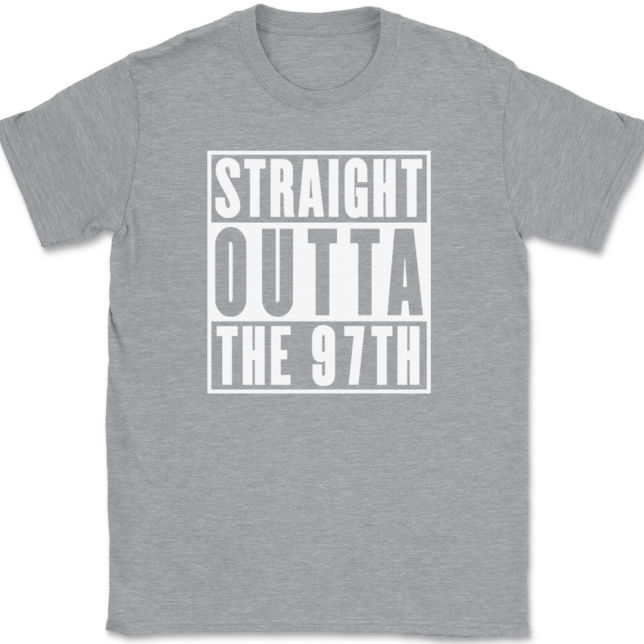 Straight Outta The 97th Wing AF T-Shirt Mens Tee - Image 2