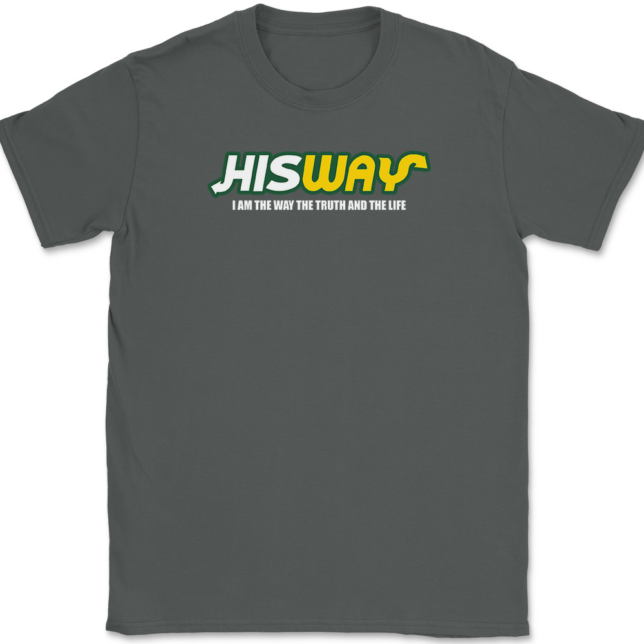 His Way Christian T-Shirt Mens Tee - Image 3