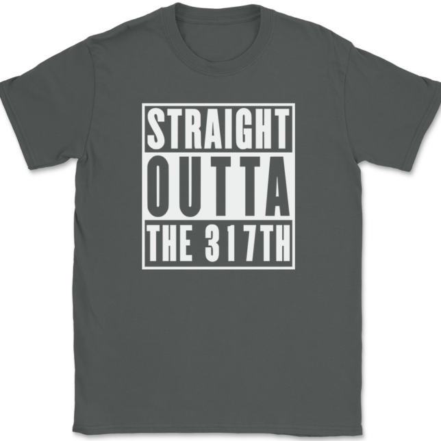 Straight Outta The 317TH Airlift Wing AF T-Shirt Mens Tee - Image 3