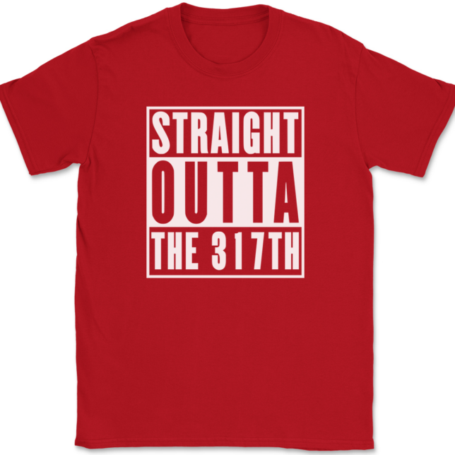 Straight Outta The 317TH Airlift Wing AF T-Shirt Mens Tee - Image 4