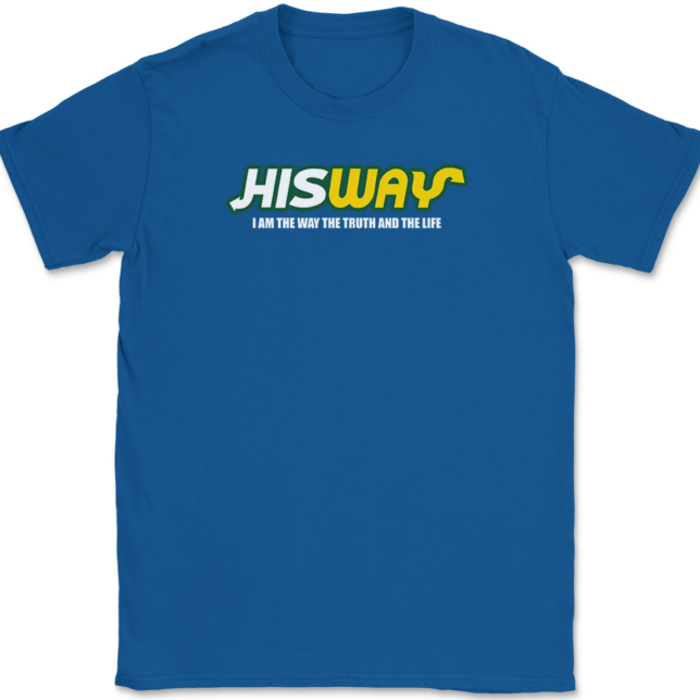 His Way Christian T-Shirt Mens Tee - Image 5