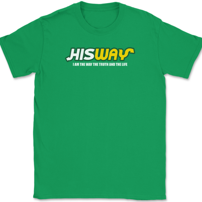 His Way Christian T-Shirt Mens Tee - Image 7