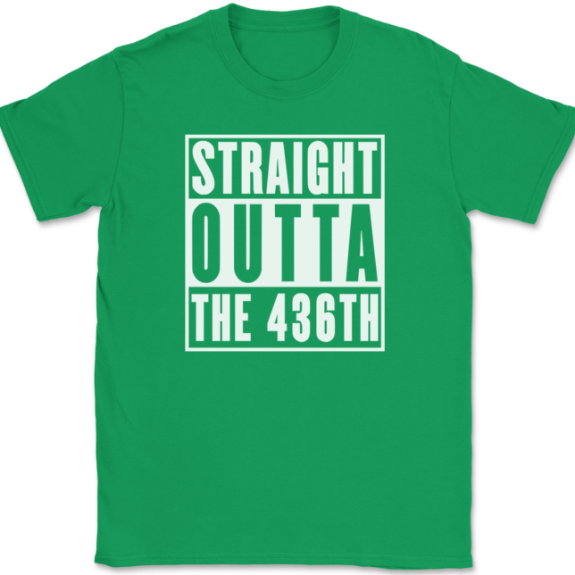 Straight Outta The 436TH Airlift Wing AF T-Shirt Mens Tee - Image 7