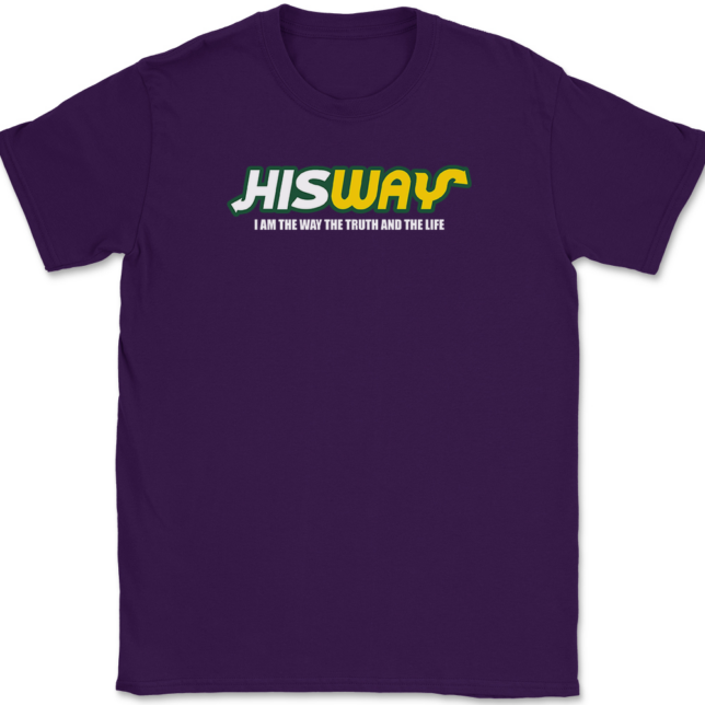 His Way Christian T-Shirt Mens Tee - Image 8