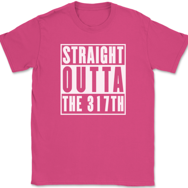 Straight Outta The 317TH Airlift Wing AF T-Shirt Mens Tee - Image 9
