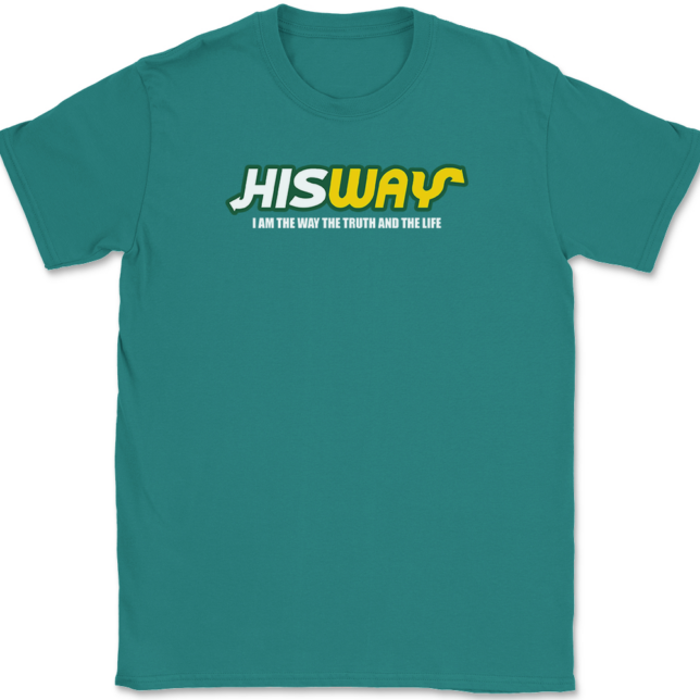 His Way Christian T-Shirt Mens Tee - Image 11