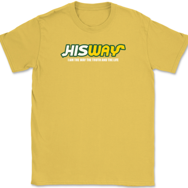 His Way Christian T-Shirt Mens Tee - Image 14