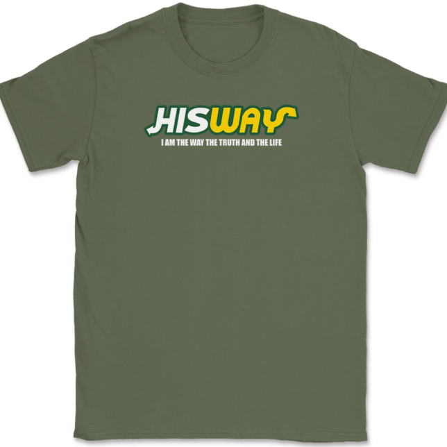 His Way Christian T-Shirt Mens Tee - Image 15
