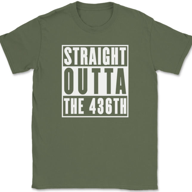 Straight Outta The 436TH Airlift Wing AF T-Shirt Mens Tee - Image 15