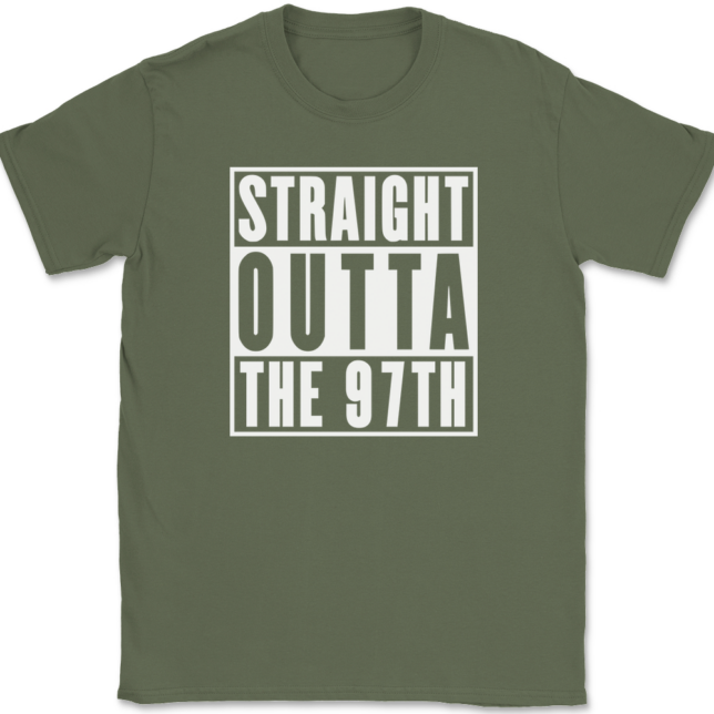 Straight Outta The 97th Wing AF T-Shirt Mens Tee - Image 15