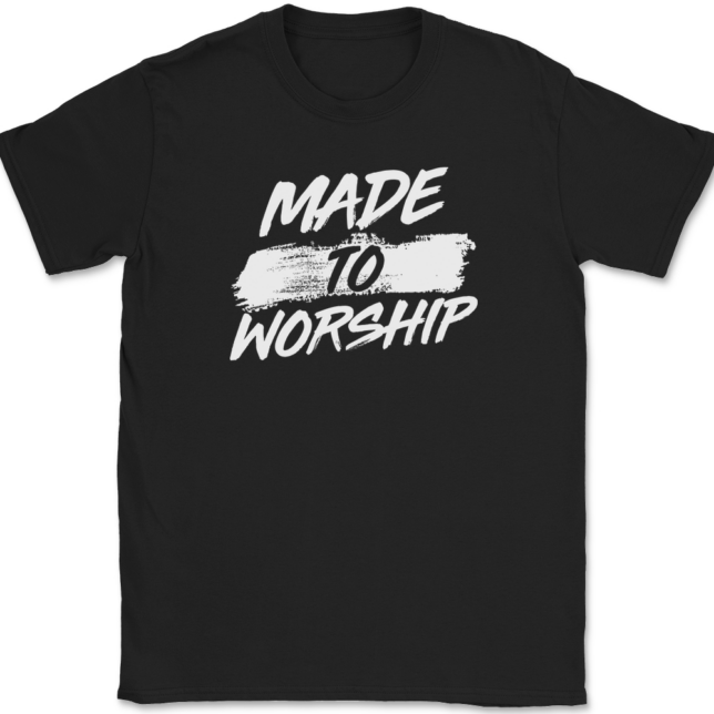 Made To Worship T-Shirt Mens Tee Christian Catholic God Jesus