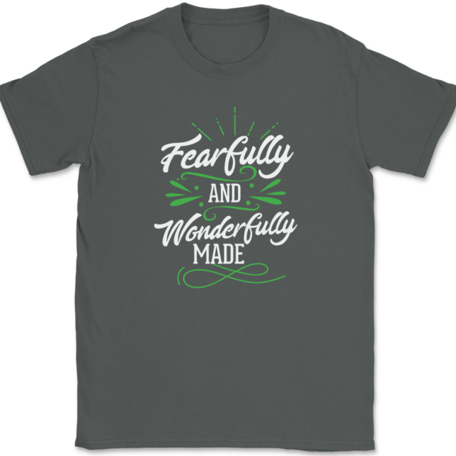 Fearfully and Wonderfully Made T-Shirt Mens Tee Christian Catholic God Jesus - Image 3