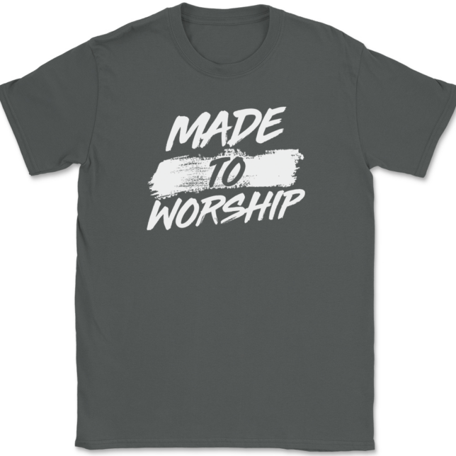 Made To Worship T-Shirt Mens Tee Christian Catholic God Jesus - Image 3