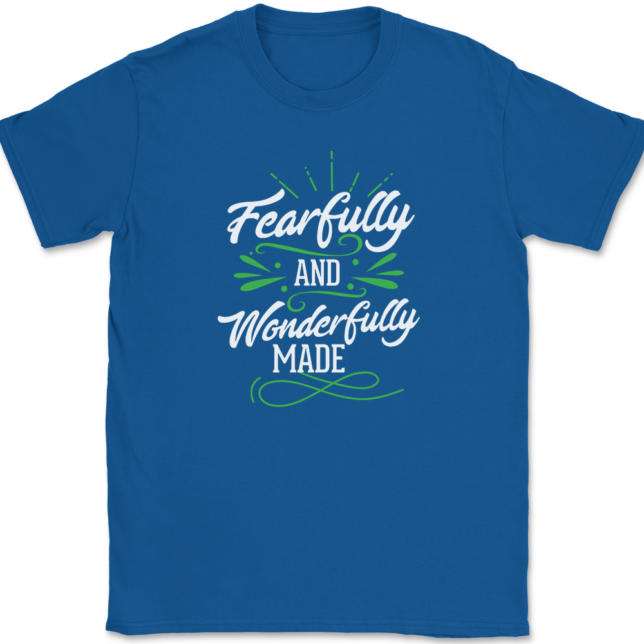 Fearfully and Wonderfully Made T-Shirt Mens Tee Christian Catholic God Jesus - Image 5