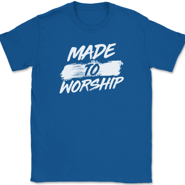 Made To Worship T-Shirt Mens Tee Christian Catholic God Jesus - Image 5