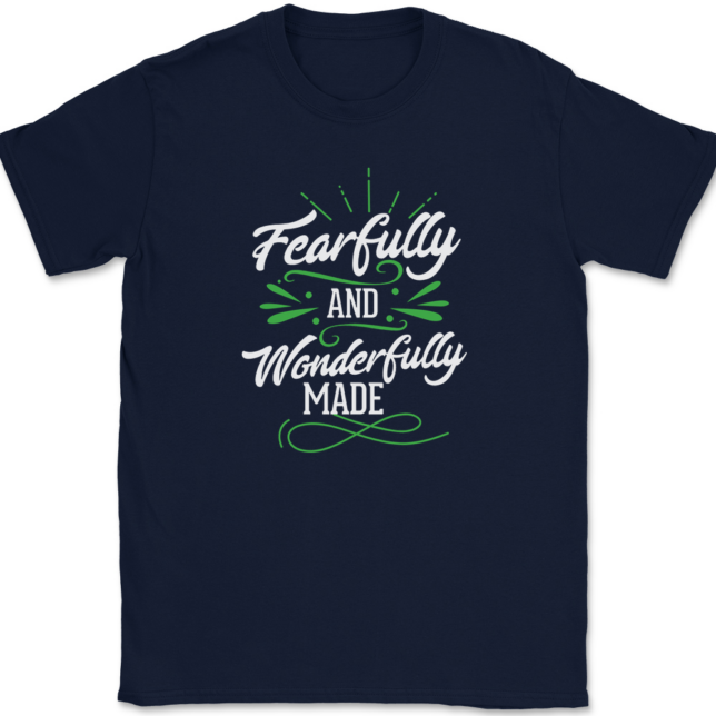 Fearfully and Wonderfully Made T-Shirt Mens Tee Christian Catholic God Jesus - Image 6