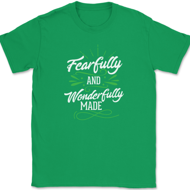 Fearfully and Wonderfully Made T-Shirt Mens Tee Christian Catholic God Jesus - Image 7