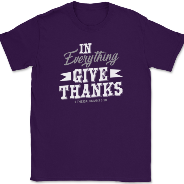 In Everything Give Thanks T-Shirt Mens Tee Thanksgiving Fall - Image 8