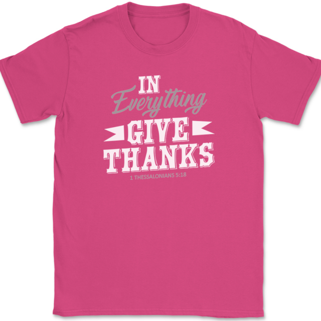 In Everything Give Thanks T-Shirt Mens Tee Thanksgiving Fall - Image 9