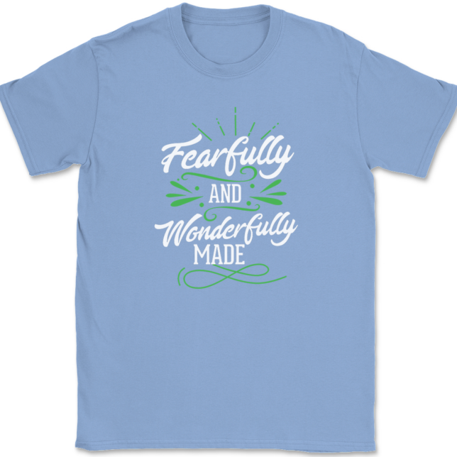 Fearfully and Wonderfully Made T-Shirt Mens Tee Christian Catholic God Jesus - Image 10