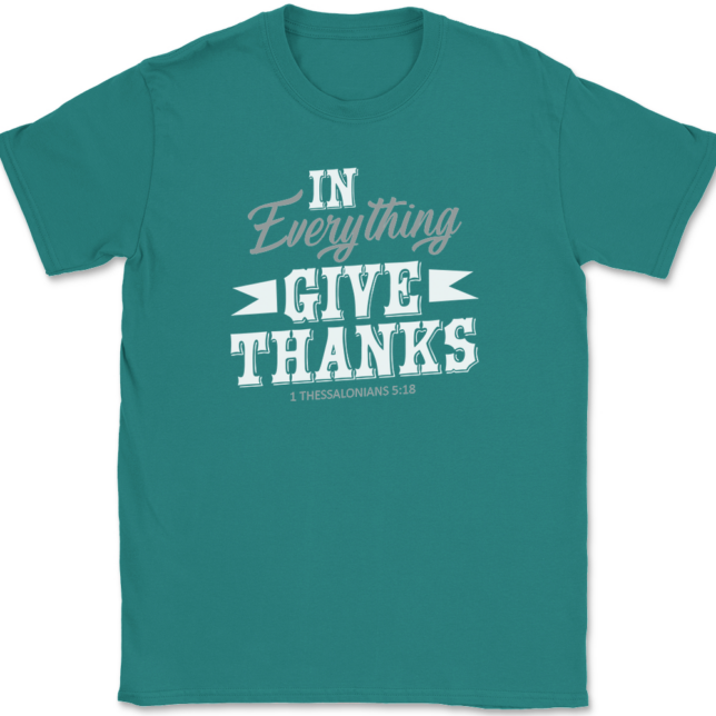 In Everything Give Thanks T-Shirt Mens Tee Thanksgiving Fall - Image 11