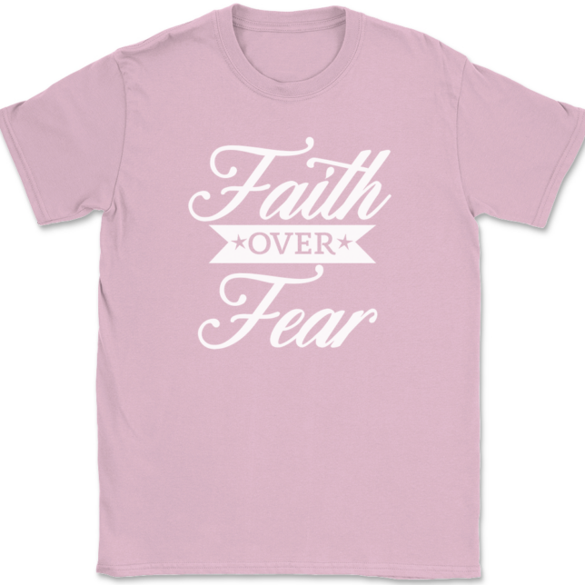 Faith Over Fear T-Shirt Mens Tee Christian Catholic God Jesus - Image 12