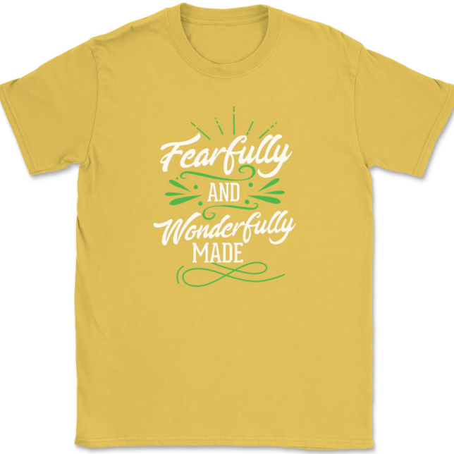 Fearfully and Wonderfully Made T-Shirt Mens Tee Christian Catholic God Jesus - Image 14