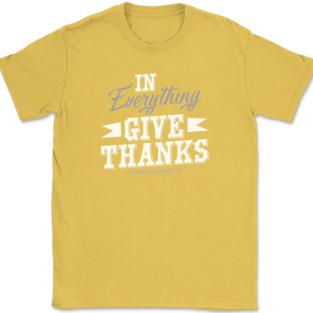 In Everything Give Thanks T-Shirt Mens Tee Thanksgiving Fall - Image 14