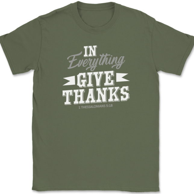 In Everything Give Thanks T-Shirt Mens Tee Thanksgiving Fall - Image 15