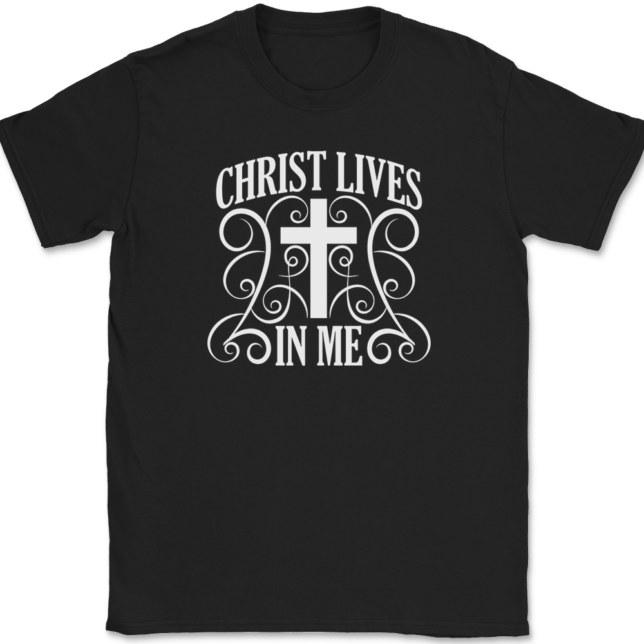Christ Lives In Me T-Shirt Mens Tee